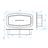 Dubbelbrander inbouw frame 32mm - Afbeelding 7