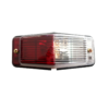 Dubbelbrander met helder/rood glas