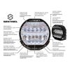 Lazer - Verstraler - Sentinel 9 - 9'' - Chrome - Positielicht Wit/Amber - Driving - Afbeelding 10