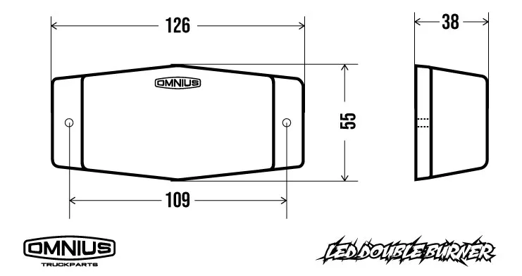 Omnius LED Dubbelbrander Wit - Afbeelding 11