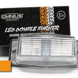 Omnius LED Dubbelbrander Helder glas/ Oranje