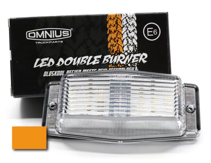 Omnius LED Dubbelbrander Helder glas/ Oranje