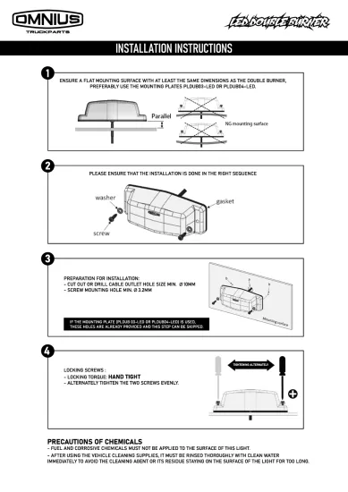 Omnius LED Dubbelbrander Helder glas/ Oranje - Afbeelding 8