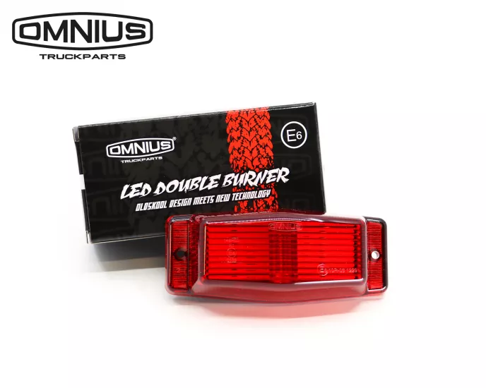 Omnius LED Dubbelbrander Rood