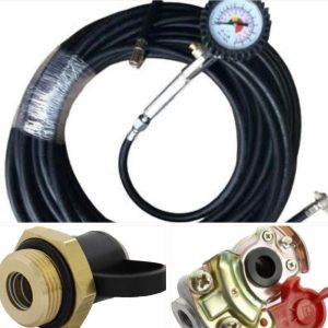 Testslang incl. bandenpomp met manometer L=10mtr